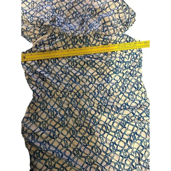 Chico’s Blue & White On Or Off Shoulder Maxi Dress Size 3 US Size 16/18 - Picture 6 of 7